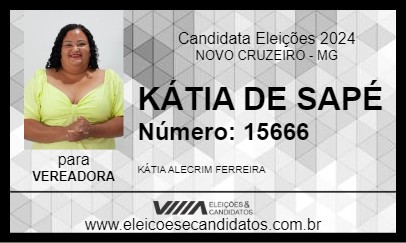 Candidato KÁTIA DE SAPÉ 2024 - NOVO CRUZEIRO - Eleições