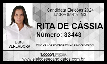 Candidato RITA DE CÁSSIA 2024 - LAGOA SANTA - Eleições