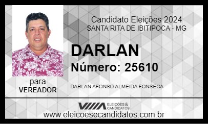 Candidato DARLAN 2024 - SANTA RITA DE IBITIPOCA - Eleições