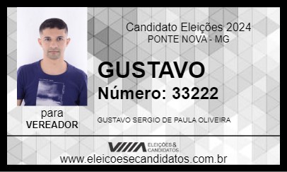 Candidato GUSTAVO 2024 - PONTE NOVA - Eleições