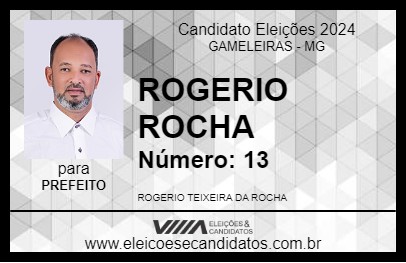 Candidato ROGERIO ROCHA 2024 - GAMELEIRAS - Eleições