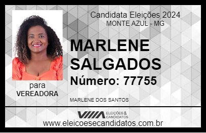 Candidato MARLENE SALGADOS 2024 - MONTE AZUL - Eleições