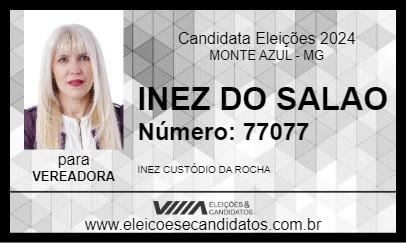 Candidato INEZ DO SALAO 2024 - MONTE AZUL - Eleições