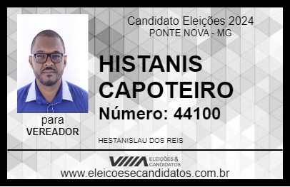 Candidato HISTANIS CAPOTEIRO 2024 - PONTE NOVA - Eleições