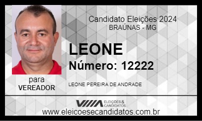 Candidato LEONE 2024 - BRAÚNAS - Eleições