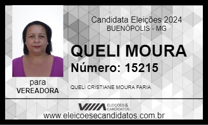 Candidato QUELI MOURA 2024 - BUENÓPOLIS - Eleições