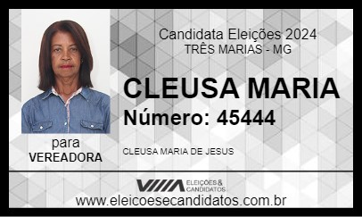 Candidato CLEUSA MARIA 2024 - TRÊS MARIAS - Eleições