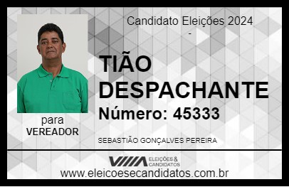 Candidato TIÃO DESPACHANTE 2024 - TRÊS MARIAS - Eleições