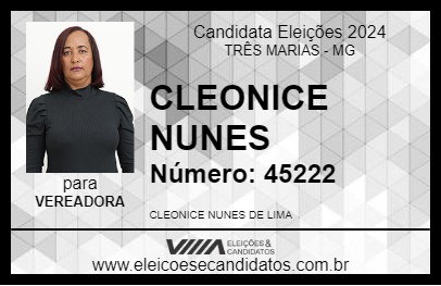 Candidato CLEONICE NUNES 2024 - TRÊS MARIAS - Eleições