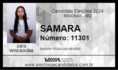 Candidato SAMARA 2024 - BRAÚNAS - Eleições