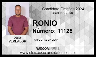 Candidato RONIO 2024 - BRAÚNAS - Eleições