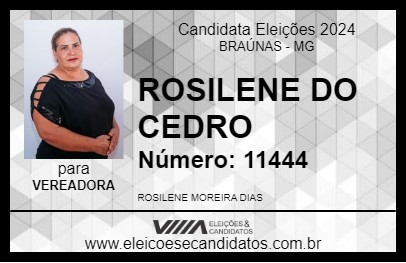 Candidato ROSILENE DO CEDRO 2024 - BRAÚNAS - Eleições