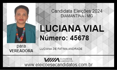 Candidato LUCIANA VIAL 2024 - DIAMANTINA - Eleições