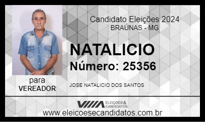 Candidato NATALICIO 2024 - BRAÚNAS - Eleições