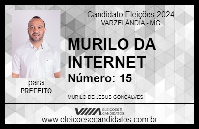 Candidato MURILO DA INTERNET 2024 - VARZELÂNDIA - Eleições