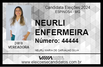 Candidato NEURLI ENFERMEIRA 2024 - ESPINOSA - Eleições