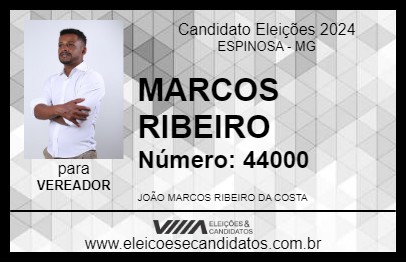 Candidato MARCOS RIBEIRO 2024 - ESPINOSA - Eleições