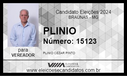 Candidato PLINIO 2024 - BRAÚNAS - Eleições