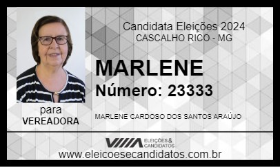 Candidato MARLENE 2024 - CASCALHO RICO - Eleições