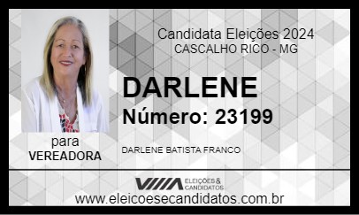 Candidato DARLENE 2024 - CASCALHO RICO - Eleições