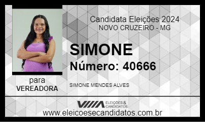 Candidato SIMONE 2024 - NOVO CRUZEIRO - Eleições