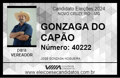 Candidato GONZAGA DO CAPÃO 2024 - NOVO CRUZEIRO - Eleições