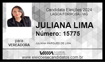 Candidato JULIANA LIMA 2024 - LAGOA FORMOSA - Eleições