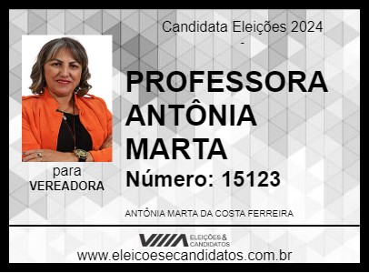 Candidato PROFESSORA ANTÔNIA MARTA 2024 - LAGOA FORMOSA - Eleições