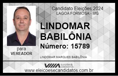 Candidato LINDOMAR BABILÔNIA 2024 - LAGOA FORMOSA - Eleições