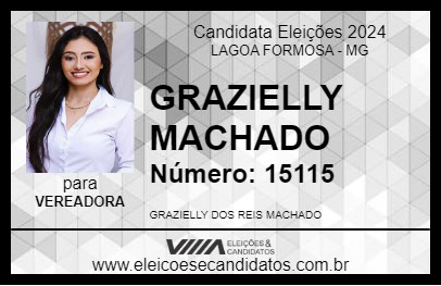 Candidato GRAZIELLY MACHADO 2024 - LAGOA FORMOSA - Eleições