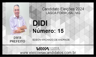 Candidato DIDI 2024 - LAGOA FORMOSA - Eleições