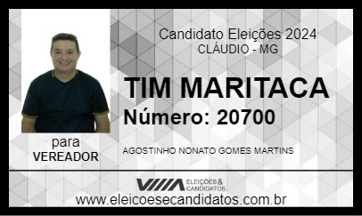 Candidato TIM MARITACA 2024 - CLÁUDIO - Eleições