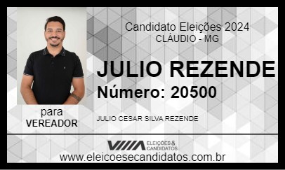 Candidato JULIO REZENDE 2024 - CLÁUDIO - Eleições