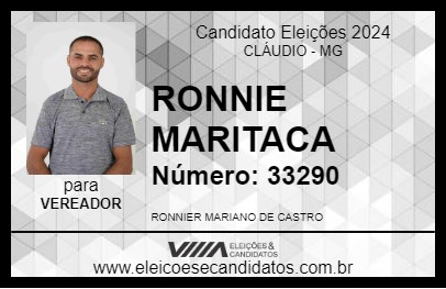 Candidato RONNIE MARITACA 2024 - CLÁUDIO - Eleições