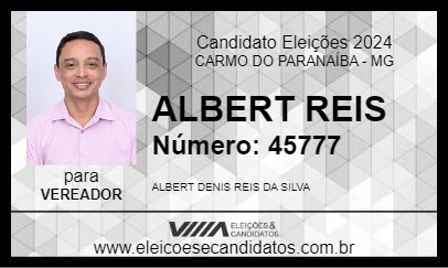 Candidato ALBERT REIS 2024 - CARMO DO PARANAÍBA - Eleições