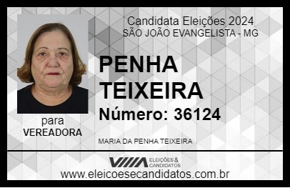 Candidato PENHA TEIXEIRA 2024 - SÃO JOÃO EVANGELISTA - Eleições