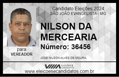 Candidato NILSON DA MERCEARIA 2024 - SÃO JOÃO EVANGELISTA - Eleições