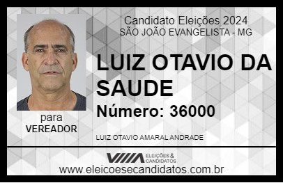 Candidato LUIZ OTAVIO DA SAUDE 2024 - SÃO JOÃO EVANGELISTA - Eleições