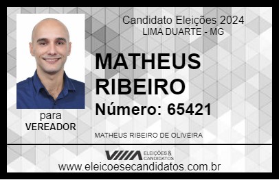 Candidato MATHEUS RIBEIRO 2024 - LIMA DUARTE - Eleições