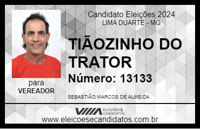 Candidato TIÃOZINHO DO TRATOR 2024 - LIMA DUARTE - Eleições