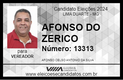 Candidato AFONSINHO DO ZERICO 2024 - LIMA DUARTE - Eleições