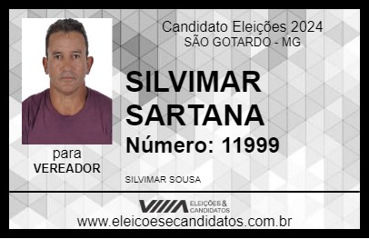 Candidato SILVIMAR SARTANA 2024 - SÃO GOTARDO - Eleições