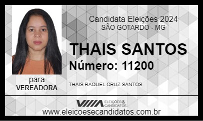 Candidato THAIS SANTOS 2024 - SÃO GOTARDO - Eleições