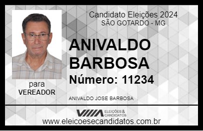 Candidato ANIVALDO BARBOSA 2024 - SÃO GOTARDO - Eleições