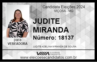 Candidato JUDITE MIRANDA 2024 - VIÇOSA - Eleições