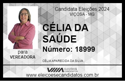 Candidato CÉLIA DA SAÚDE 2024 - VIÇOSA - Eleições