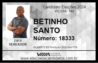 Candidato BETINHO SANTO 2024 - VIÇOSA - Eleições