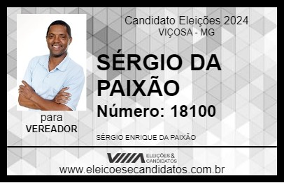 Candidato SÉRGIO DA PAIXÃO 2024 - VIÇOSA - Eleições