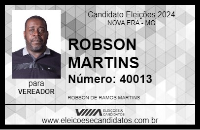 Candidato ROBSON MARTINS 2024 - NOVA ERA - Eleições