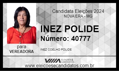 Candidato INEZ POLIDE 2024 - NOVA ERA - Eleições